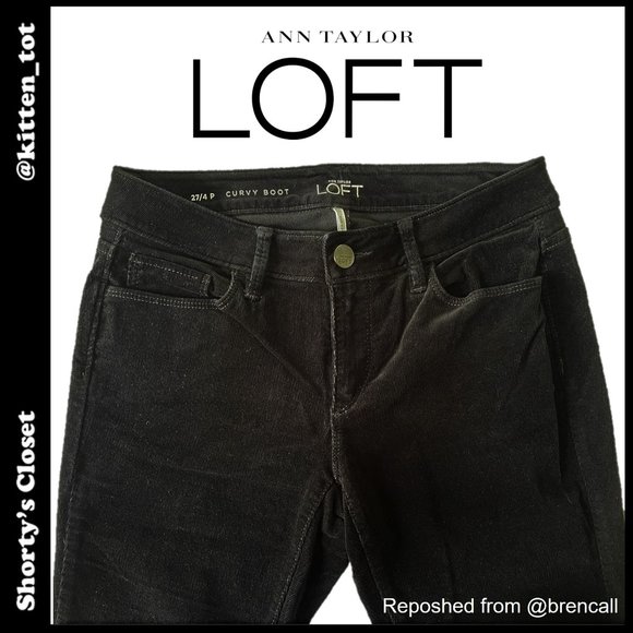 DONATED - 🚫Like new! LOFT black velvety cords🚫 - Picture 1 of 4